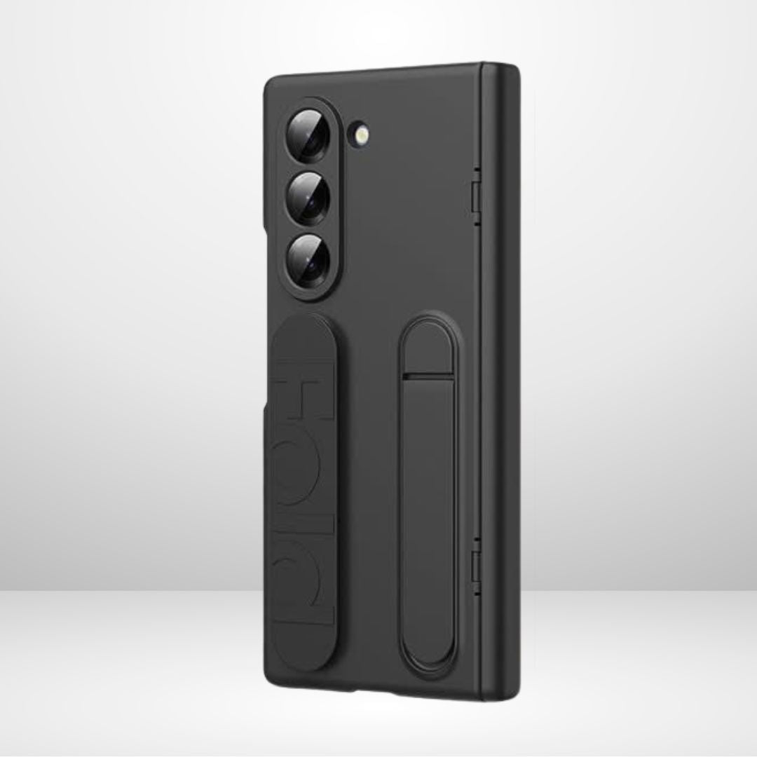 GKK Silicone Hegemony Series with Stand Band & Front Glass Case for Galaxy Fold 5/Fold 6